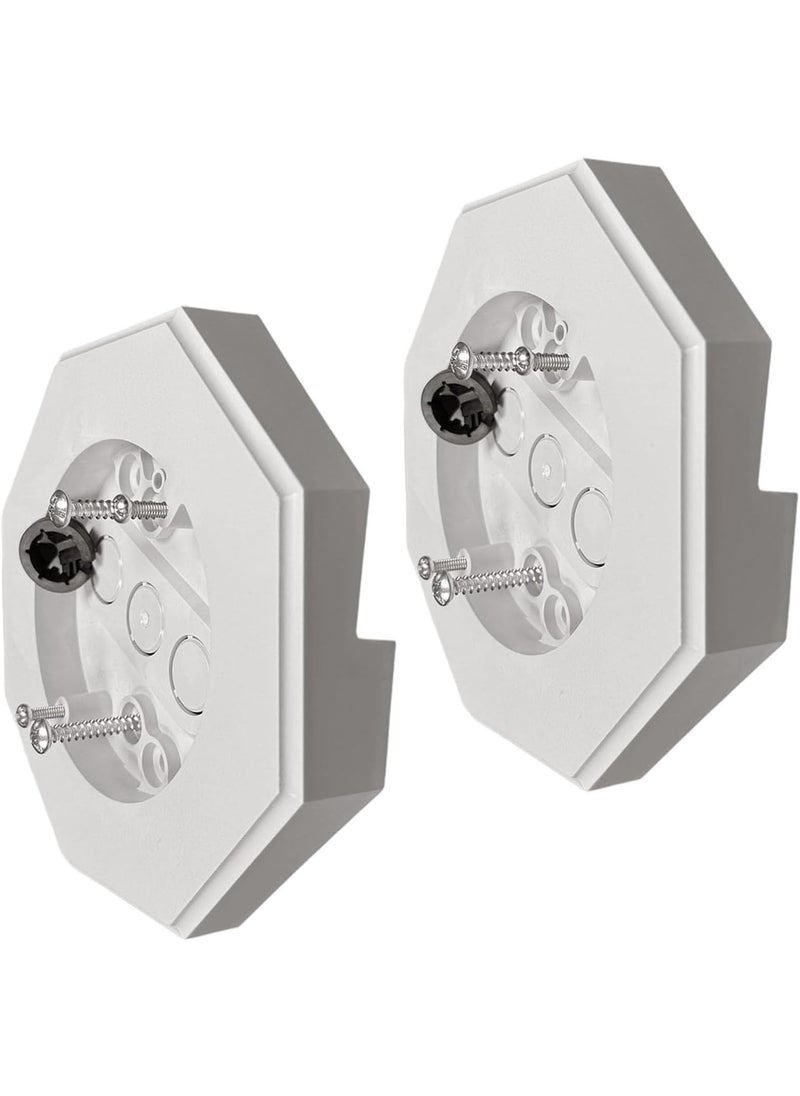 iMBAPrice iMBAPrice IMBA81412 White Vinyl Vertical Siding Lamp Octagon Mounting Kit with Builtin Electrical Box for 12 Inch 05 Outdoor Vertical Siding LAP 2Pack  - Image 1