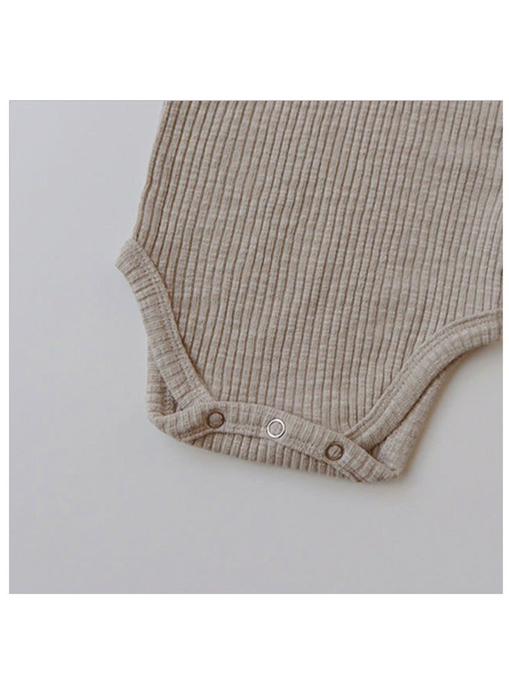 Baby Climbing Clothes Gray Baby Onesie + Pants Set - Image 3