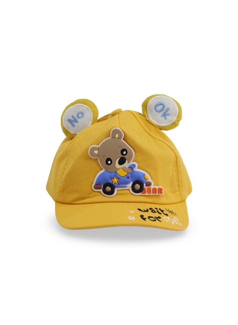 Fancy Unisex Cotton Cap – Bear Design - Image 1