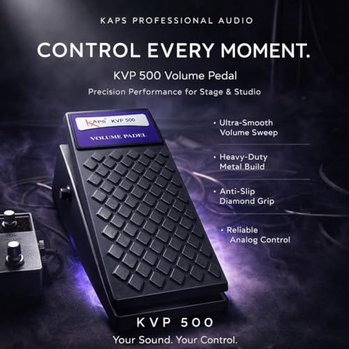 KAPS KVP-500 Universal Stereo Volume Pedal for Keyboard, Synthesizer, Digital Piano & OCTAPAD | Passive, No Power Required | Smooth Performance Control Pedal | Durable Non-Slip Design - Image 2