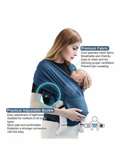 Baby Wrap Carrier Slings, Adjustable Baby Carrier Newborn to Toddler Original Stretchy Infant Sling, Perfect for Newborn Babies and Children up to 35 lbs - pzsku/Z36F4EE634050064106EBZ/45/_/1717030699/22c9ea00-e66b-4a56-863a-bd074167f687