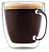 Elixir Glassware Large Coffee Mugs, Double Wall Glass Set of 2, 16 oz - Dishwasher & Microwave Safe - Clear, Unique & - Image 2