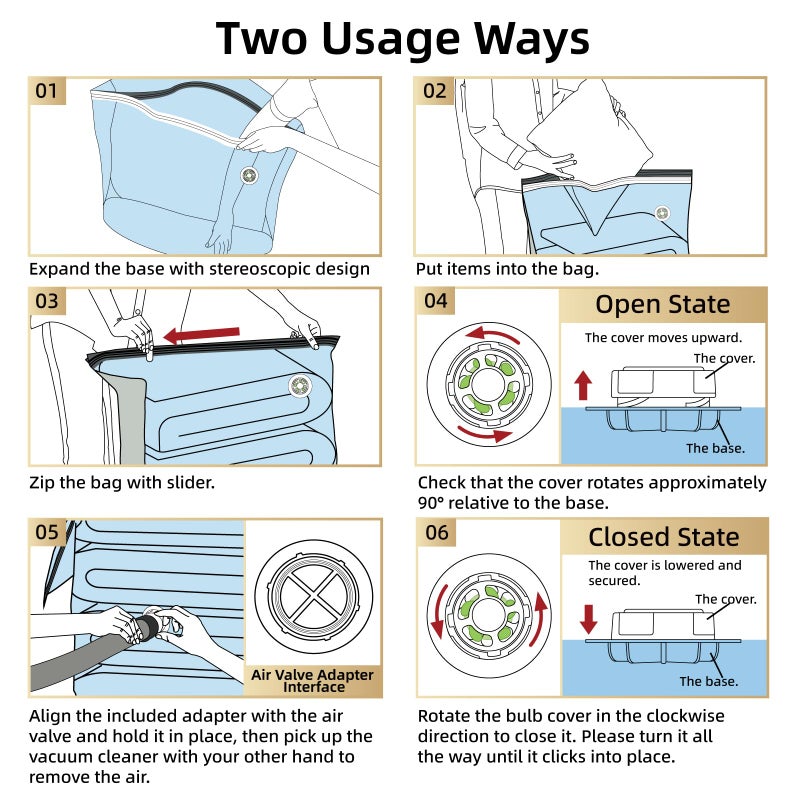 TAILI Vacuum Storage Bags 4 Pack, Extra Large Cube (40x28x18x18 Inch), Supe Jumbo Vacuum Seal Bags for Bedding Comforter, Blanket, Closet Space Saving, Cream - Image 5