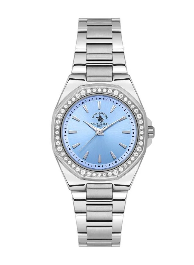 SANTA BARBARA POLO & RACQUET CLUB Santa Barbara Polo & Racquet Club - Unique Women's Watch | Stainless Steel Band with Steel Case | Analog | Round Dial | Mineral Glass | Japanese Quartz | Water Resistance 50 Meters