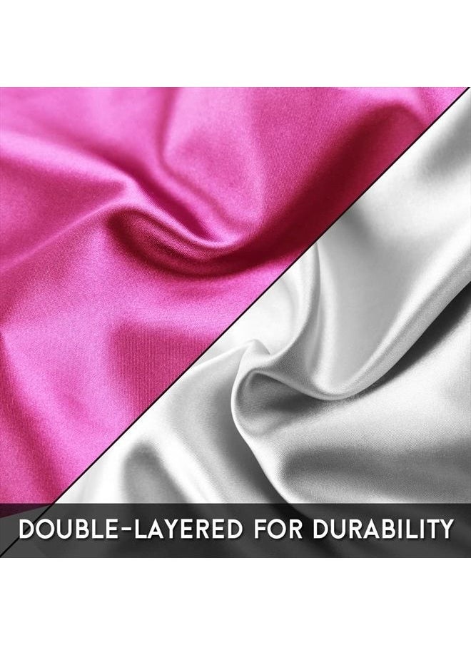 sent hair Kids Satin Bonnet Sleep Cap for Natural Hair Double Layers Hair Bonnet Wide Elastic Band Night Sleep Hat for Baby Toddler Child Teens (Rose Red)  - Image 4