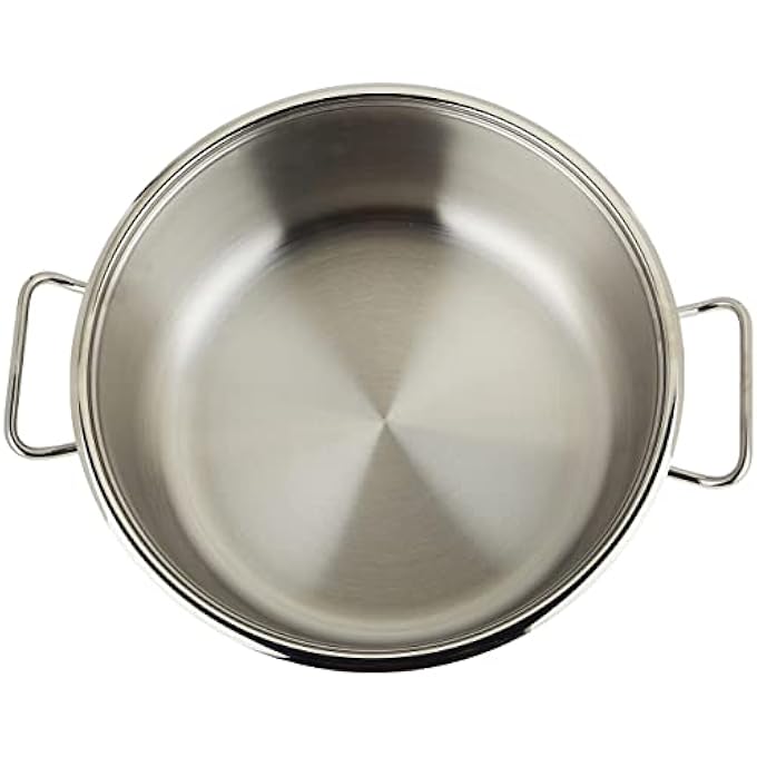 كوركماز طاجن ميغا تريبلي من الفولاذ المقاوم للصدأ منخفض الغطاء بحجم 32X13 سم 100 لتر فضة Ka1943 - Image 4