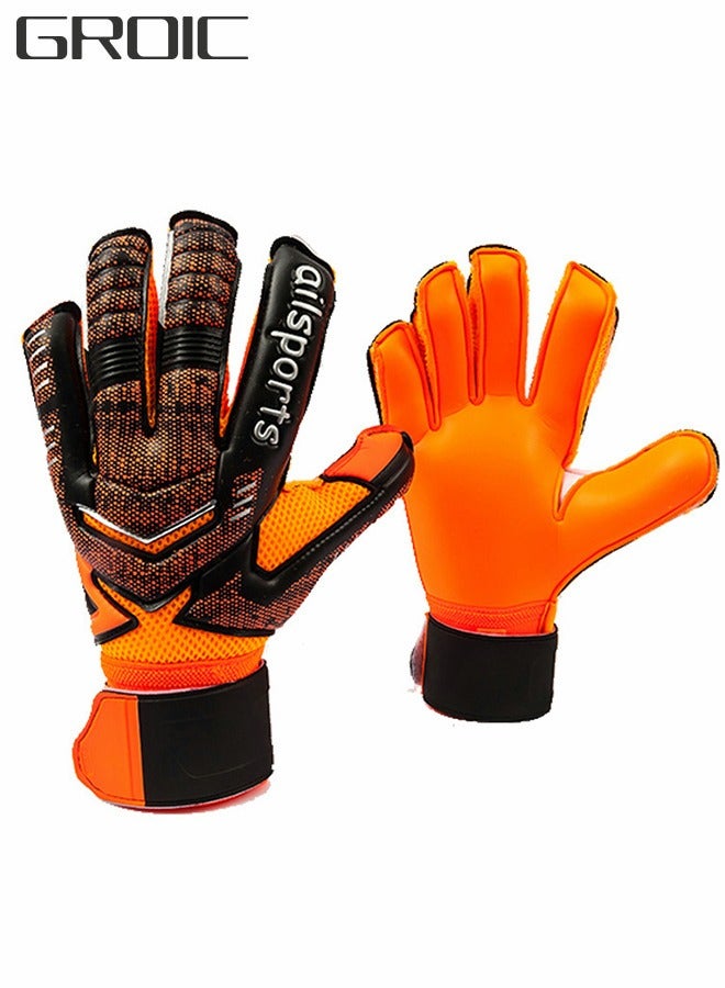 GROIC Goalie Gloves for Youth  Adult, Goalkeeper Gloves Kids with Finger Support, Soccer Gloves for Men and Women, Junior Keeper Football Gloves for Training and Match - Image 1