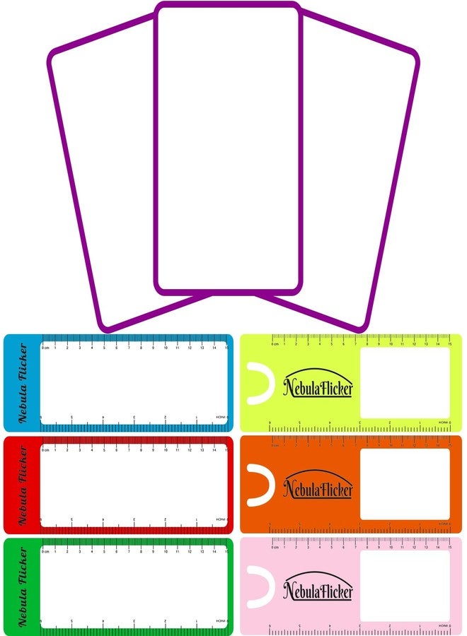 NebulaFlicker 3 PCs Magnifying Sheet Lightweight Page Magnifier for Reading 3X Fresnel Lens with 3 PCs Magnifying Ruler and 3 PCs Magnifying Bookmark for Low Vision & Seniors - Image 1
