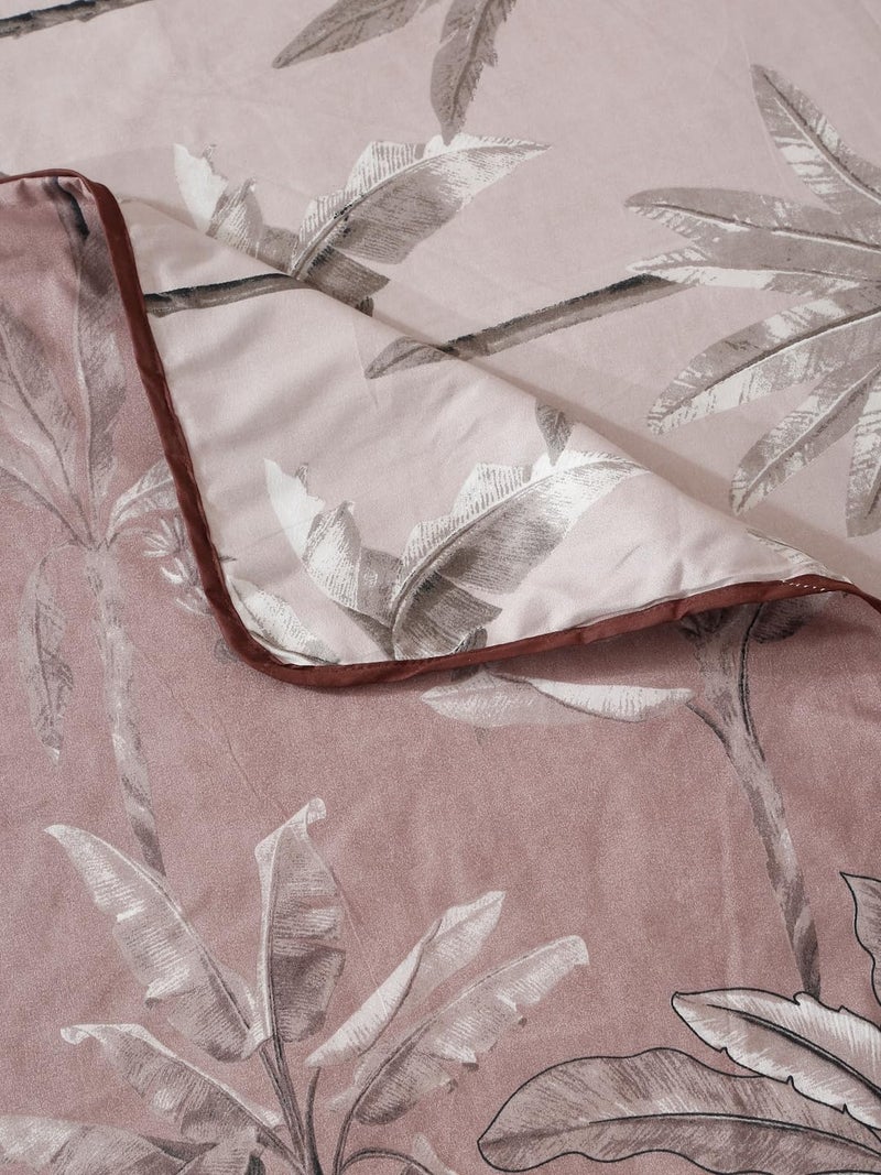 Cortina Cortina Ultra-Soft Microfiber Reversible 120 GSM Abstract Single AC Blanket Quilt Dohar - Chocolate (138 X 215 Cm)  - Image 2