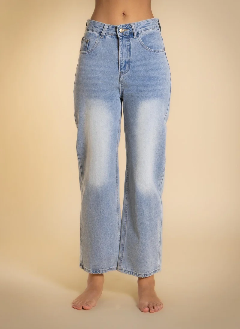 شايبس HIGH-WAIST STRAIGHT LEG JEANS