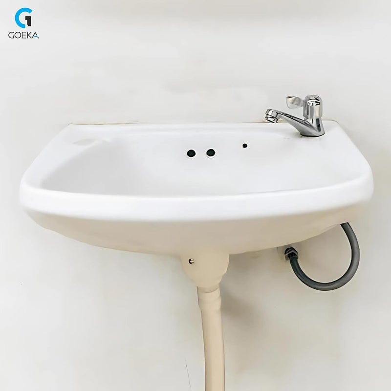 GOEKA 36-Inch Waste Pipe for Wash Basin & Sink Drain | Flexible, Durable White Drainage Pipe for Bathroom and Kitchen Water Outlet - Image 3