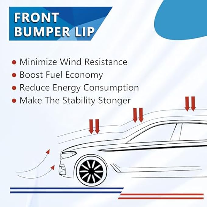 ECOTRIC Front Bumper Lip Compatible with 2016-2023 Chevy Chevrolet Camaro SS V8 Front Air Chin Underbody Front Lip Spoiler - Image 5