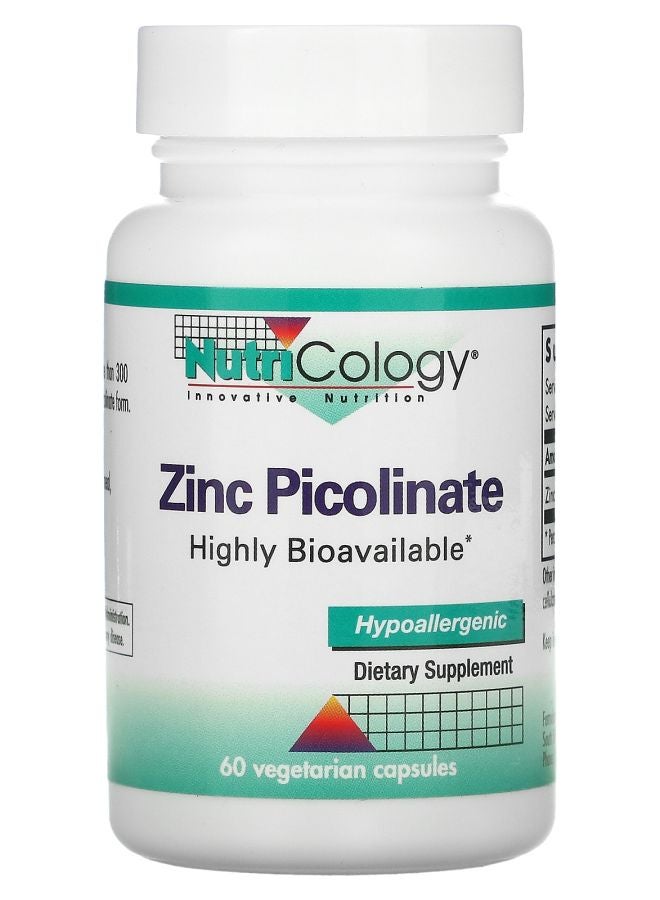 Nutricology Zinc Picolinate 60 Vegetarian Capsules 