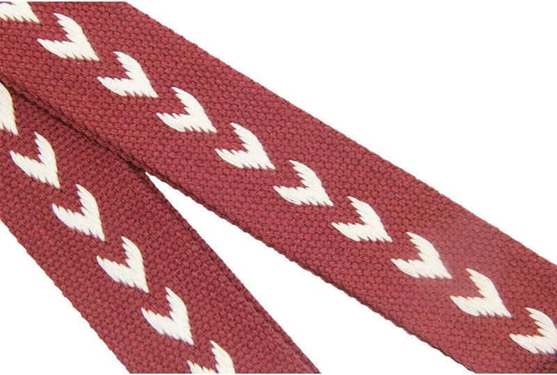 Duwi Wide Purse Strap Jacquard Guitar Style Strap Multicolor Canvas Adjustable Crossbody Bag Strap(wine red，arrow) - Image 2