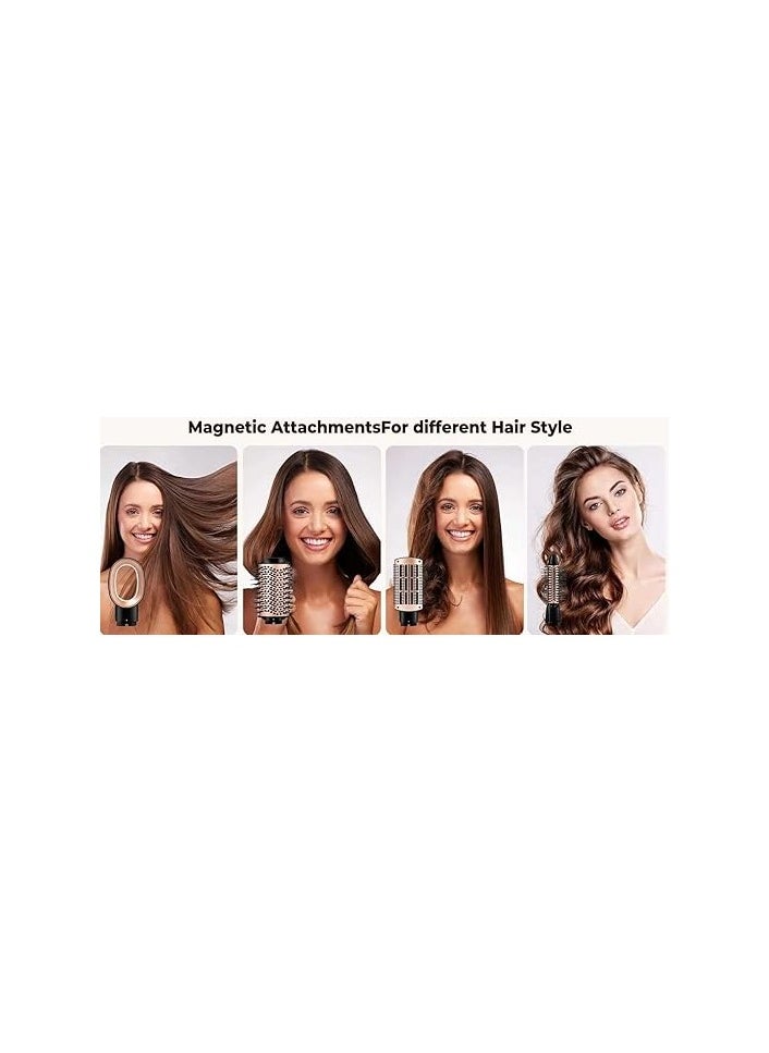 MoeHair - Moehair Professional 4 in 1 Thermal Hair Dryer Brush for Women and Girls, 1000 Watts, Dry & Keep Hair Moisture, Reduce Styling Time, MO-7154 - Image 1