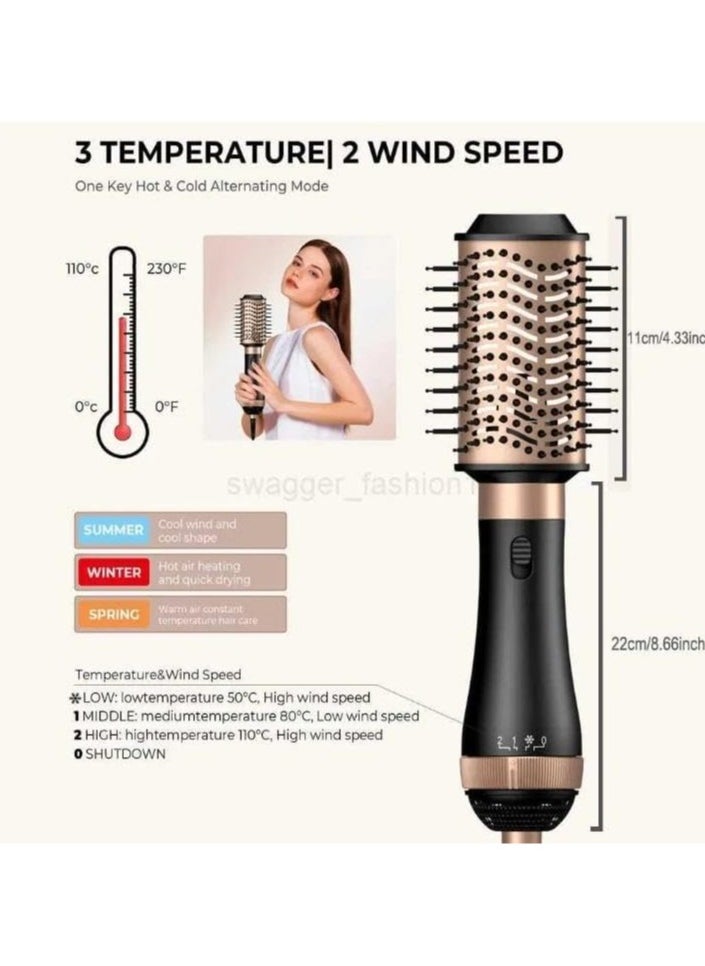 MoeHair - Moehair Professional 4 in 1 Thermal Hair Dryer Brush for Women and Girls, 1000 Watts, Dry & Keep Hair Moisture, Reduce Styling Time, MO-7154 - Image 1