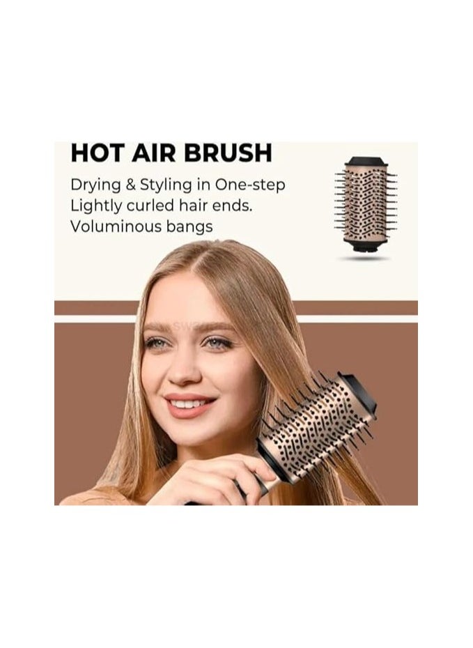 MoeHair - Moehair Professional 4 in 1 Thermal Hair Dryer Brush for Women and Girls, 1000 Watts, Dry & Keep Hair Moisture, Reduce Styling Time, MO-7154 - Image 1