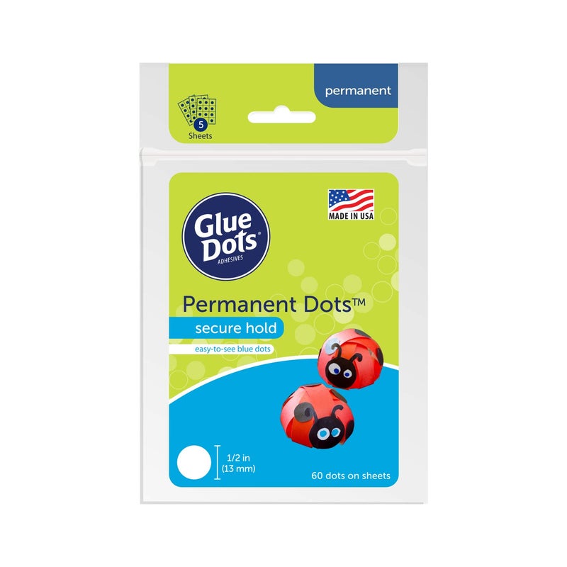 Glue Dots Double-Sided Permanent Dots, 6 Pack, 1/2'', Blue Tint, Pack of 360 (OF111PERM-AMZ) - Image 3