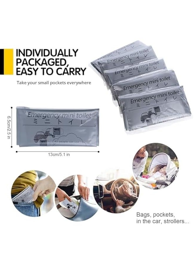 TRASSLE Emergency Portable Urine Bag, 12PCS 700ML Travel Urinal Bag, Unisex Travel Pee Bags, Disposable Urine Bag Suitable for Traffic Jam Emergency,Camping,Travel,Hiking, for Men Women Kids Patient  - Image 5