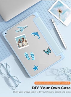 Case 2023 Released Redmi Pad SE 11" Case, Clear Back Transparent with Pen Holder, Redmi Pad se Cover, Tablet Case with Auto Sleep Function, Trifold Stand, Shockproof, Lightweight (Redmi Pad SE, Blue Sky)  - Image 2