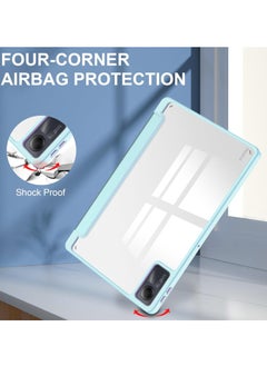 Case 2023 Released Redmi Pad SE 11" Case, Clear Back Transparent with Pen Holder, Redmi Pad se Cover, Tablet Case with Auto Sleep Function, Trifold Stand, Shockproof, Lightweight (Redmi Pad SE, Blue Sky)  - Image 4