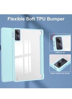 Case 2023 Released Redmi Pad SE 11" Case, Clear Back Transparent with Pen Holder, Redmi Pad se Cover, Tablet Case with Auto Sleep Function, Trifold Stand, Shockproof, Lightweight (Redmi Pad SE, Blue Sky)  - Image 5