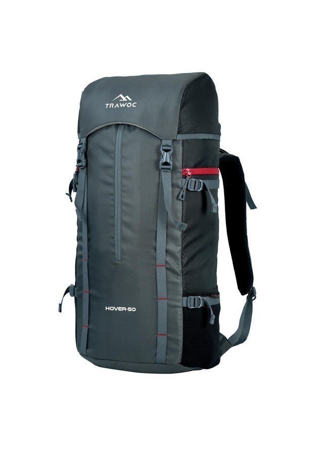 TRAWOC HOVER 50L Travel Backpack for Men & Women Trekking Hiking Rucksack Bag for Men & Women, LHK002, Grey - Image 1