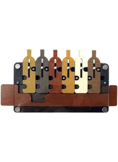Pyramid Code Lock Wooden Unlock Box Level 10 Difficulty Brain Burning Toy Palace Bamboo Waiter Tray-Color:Standby Tray