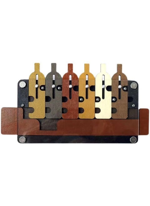 Pyramid Code Lock Wooden Unlock Box Level 10 Difficulty Brain Burning Toy Palace Bamboo Waiter Tray-Color:Standby Tray