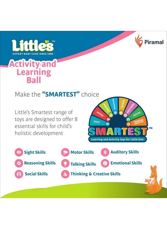 Little's - Little’S Activity And Learning Ball For Kids | Learning Activity Toys For Kids | Multi-Colour Toddler Activity Toys For 1 Year Old+ | Baby Toys | Infant And Preschool Toys - Image 1