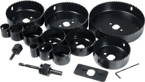 BarkoFix 16 Piece Wooden Junction Box Opening Punch Set Wooden Plasterboard Drilling Punch Set