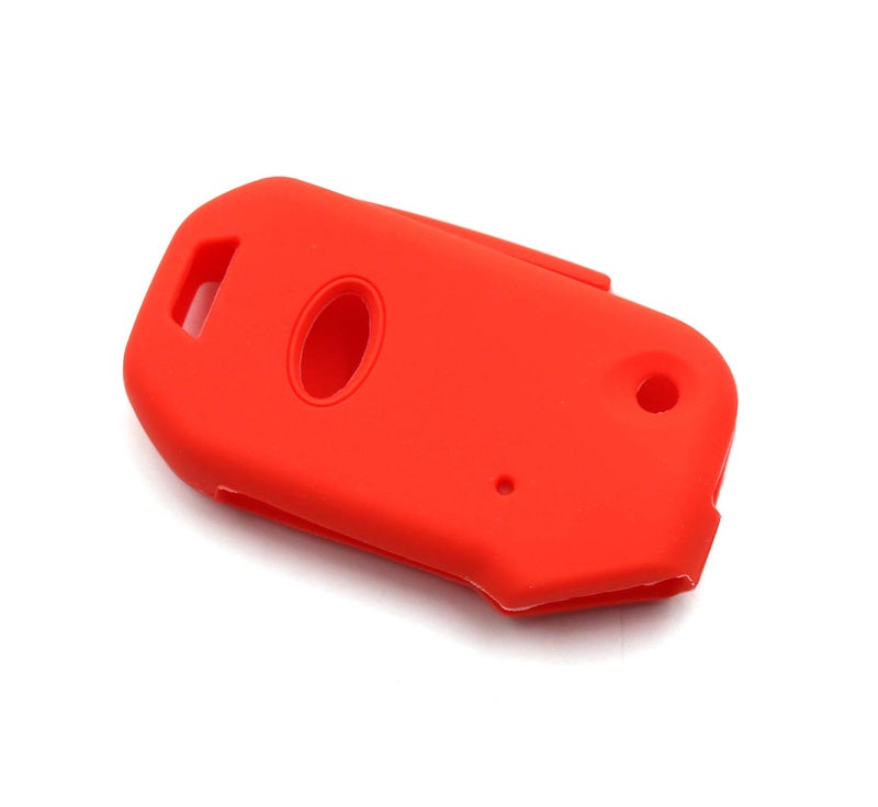 LIGHTKOREA fob Remote Flip Folding Key Case Protector Silicone Cover Compatible with Kia 2019 2020 Sportage Cerato Forte Sports GT Sorento Soul NIRO Telluride (Red)
