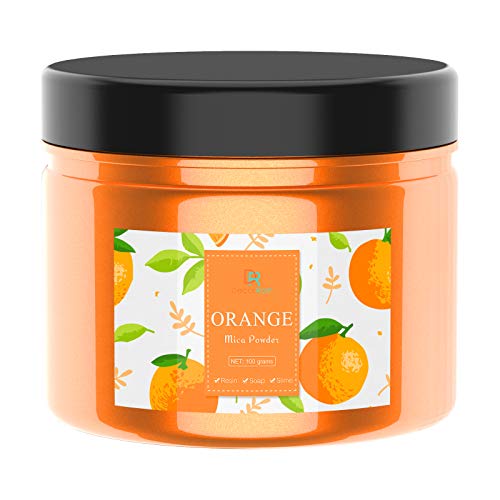 DecorRom Epoxy Resin Color Pigment - Huge 100g/3.5 Ounces Metallic Mica Powder for Epoxy Resin Art Coloring, Slime Making - Cosmetic Grade Resin Color Dye for Jewelry, Soap Making, Painting, Nails Art (Orange) - Image 1