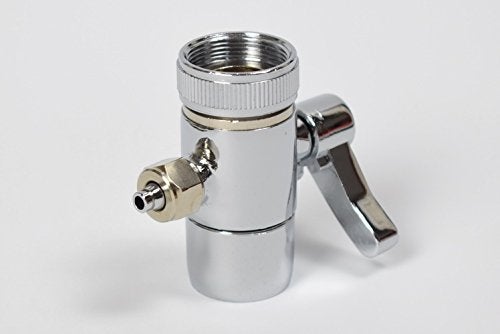 Weirun Kitchen Bathroom Sink Faucet Water Filter Diverter Valve for Push on 1/4 inch Tubing Replacement Part Adapter with M22 X M24 Connector, Polished Chrome - Image 4