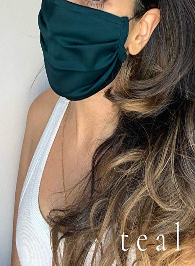 DEHMAN 100 - Percent Silky Satin Silk Face Mask, Reusables Soft Elastic, Unisex Breathable Hypoallergenic Face Mouth Protection, - Image 4
