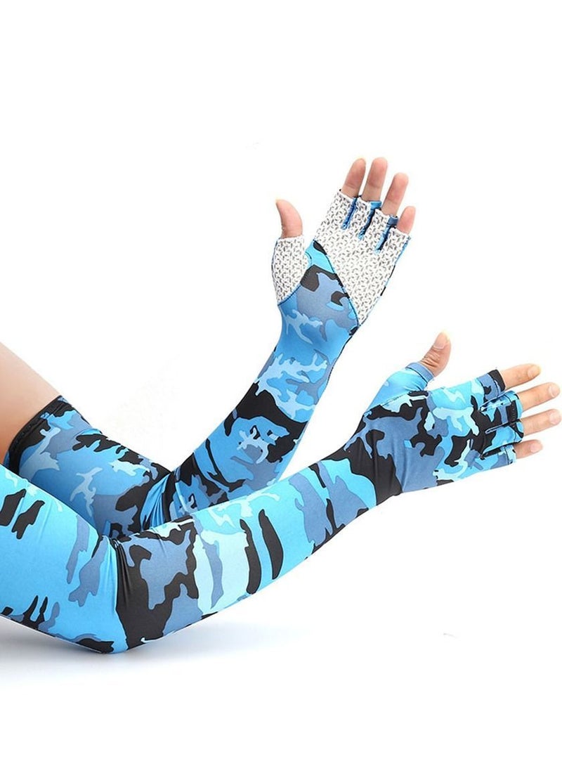 NIBEMINENT Sunscreen Arm Sleeves Ice Silk Outdoor Sport Activity Jogging Riding Football Fitness Summer Sun Protection For Men Women Teenager Athlete - Image 1