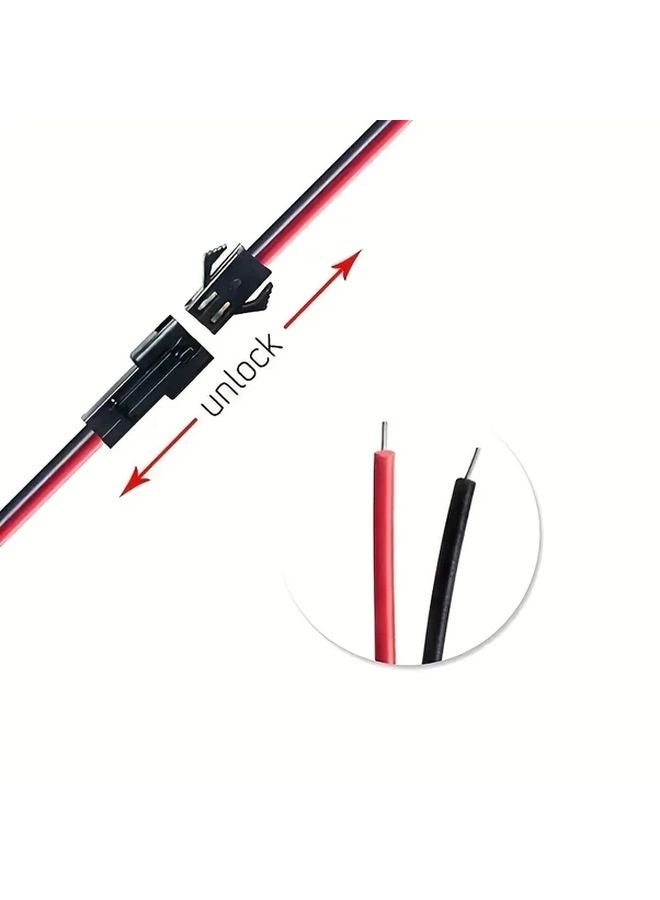 20 قطعة من مجموعة موصلات سلسلة SM ذكر وأنثى بسلك طرفي أحمر وأسود - Image 4