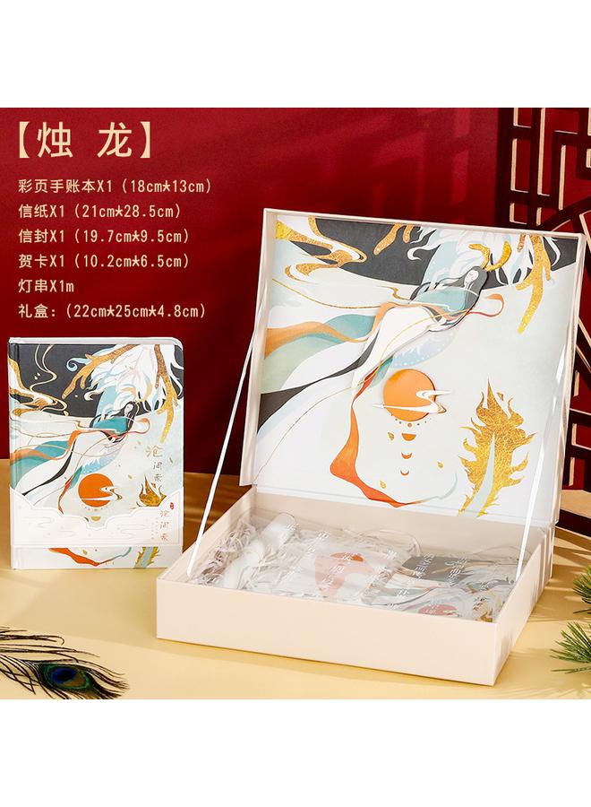 Bluejw Chinese Style Hand Account Gift Box Suit Chaohua Cheng Dry Hand Account Literary Retro Hand Account Book Palace Cultural Creation Classical Gift - Image 1