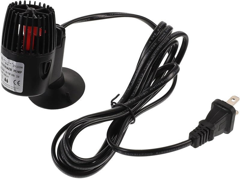 Aquarium Surf Pump Wave Maker with Suction Cup Quiet Submersible Water Circulation Pump for Fish Tank Cleaning and Water Flow Control, Black, US Plug, Suitable for Freshwater - Image 1