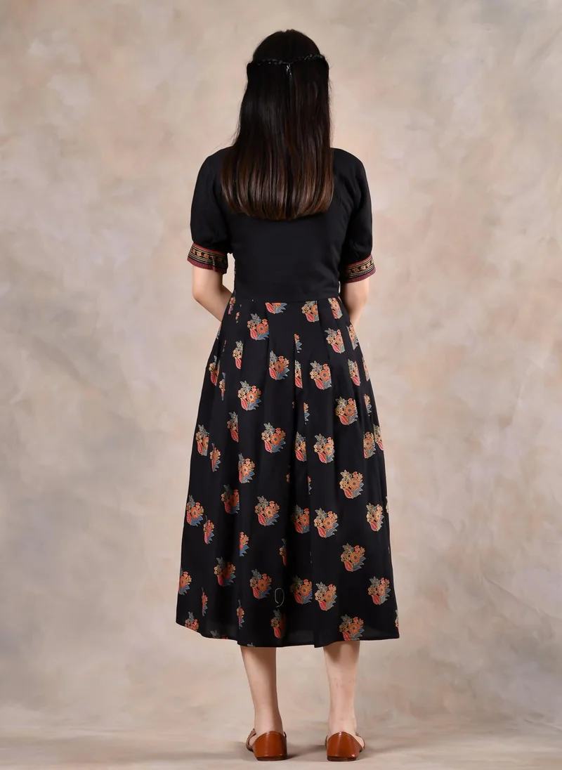 ZERESOUQ Floral Print Midi Dress
