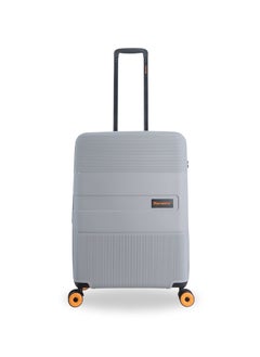 Discovery Discovery Trails Check-In Medium PP Hardside Luggage Silver, Durable Expandable Unbreakable Double Zip Lightweight Travel Bag 4 Double Wheel TSA Lock 26 Inch Suitcase Trolley Bag.  - Image 1