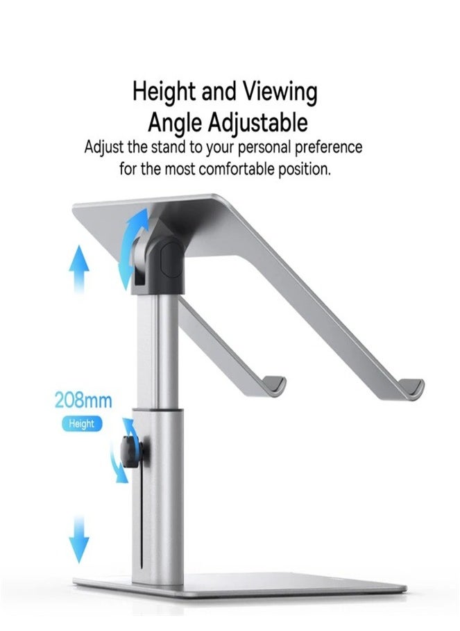 AROAQ - Laptop Desk Stand Foldable Aluminum Laptop Stand for Collaborative Work Adjustable Vertical and Horizontal Notebook and Tablet Support - Image 1