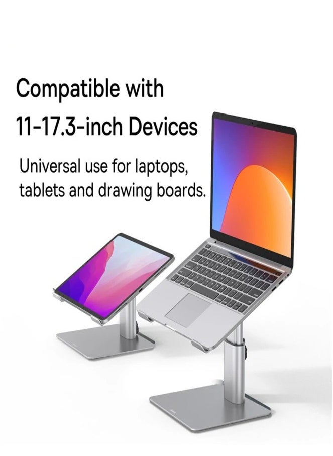 AROAQ - Laptop Desk Stand Foldable Aluminum Laptop Stand for Collaborative Work Adjustable Vertical and Horizontal Notebook and Tablet Support - Image 1