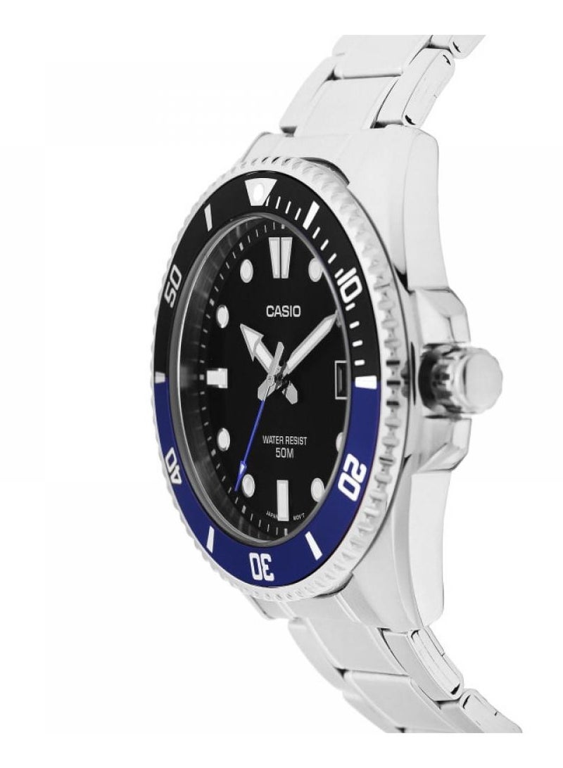 CASIO Men's Dive Multicolor Dial, Silver Band Watch - MDV-107D-1A2VDF - Image 3