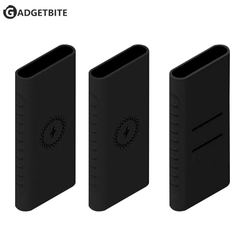 GadgetBite Silicone case for Xiaomi 10000mAh Power Bank, for Xiaomi mi [Power Bank NOT Included] (ONLY CASE)- Black - Image 3