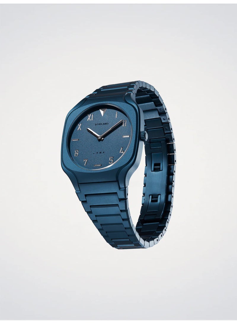 دي وان ميلانو ساعة D1 Milano Galaxy Blue Square ذات السوار المربع SQBJ09 قطرها 37 ملم - Image 4