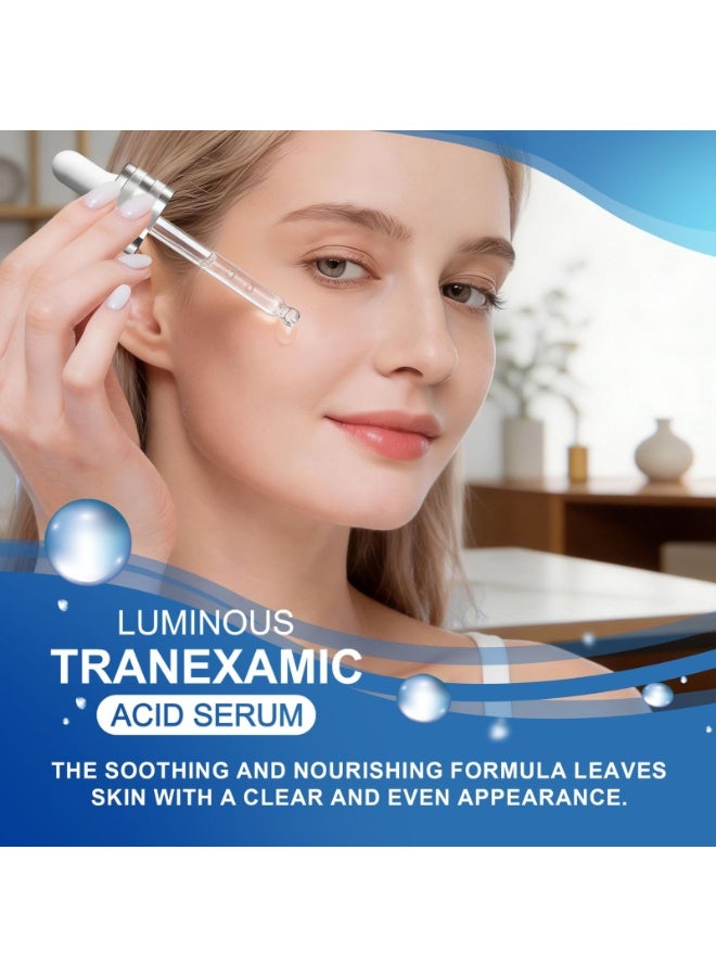لومينوس سيروم ترانيكساميك أسيد المضيء مع النياسيناميد وحمض الكوجيك – مصحح البقع الداكنة وعلاج فرط التصبغ – سيروم تبييض وتوحيد لون البشرة – تركيبة مرطبة ومغذية بحمض الهيالورونيك – 30 مل - Image 4