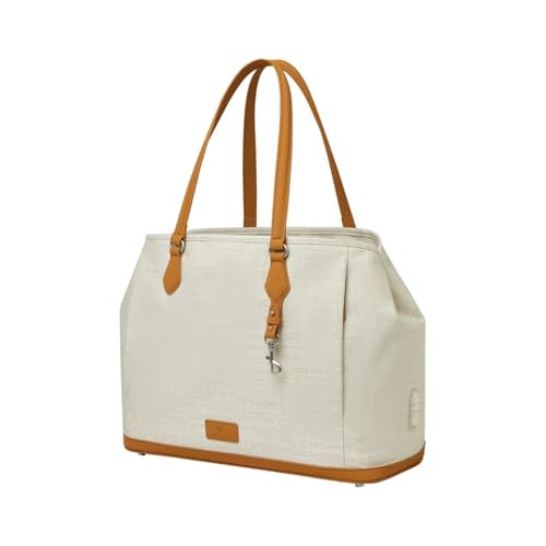 Nordace Siena Pro Tote Grande Spacious 15 Inch Laptop Work Tote Bag for Everyday Travel Beige - Image 3