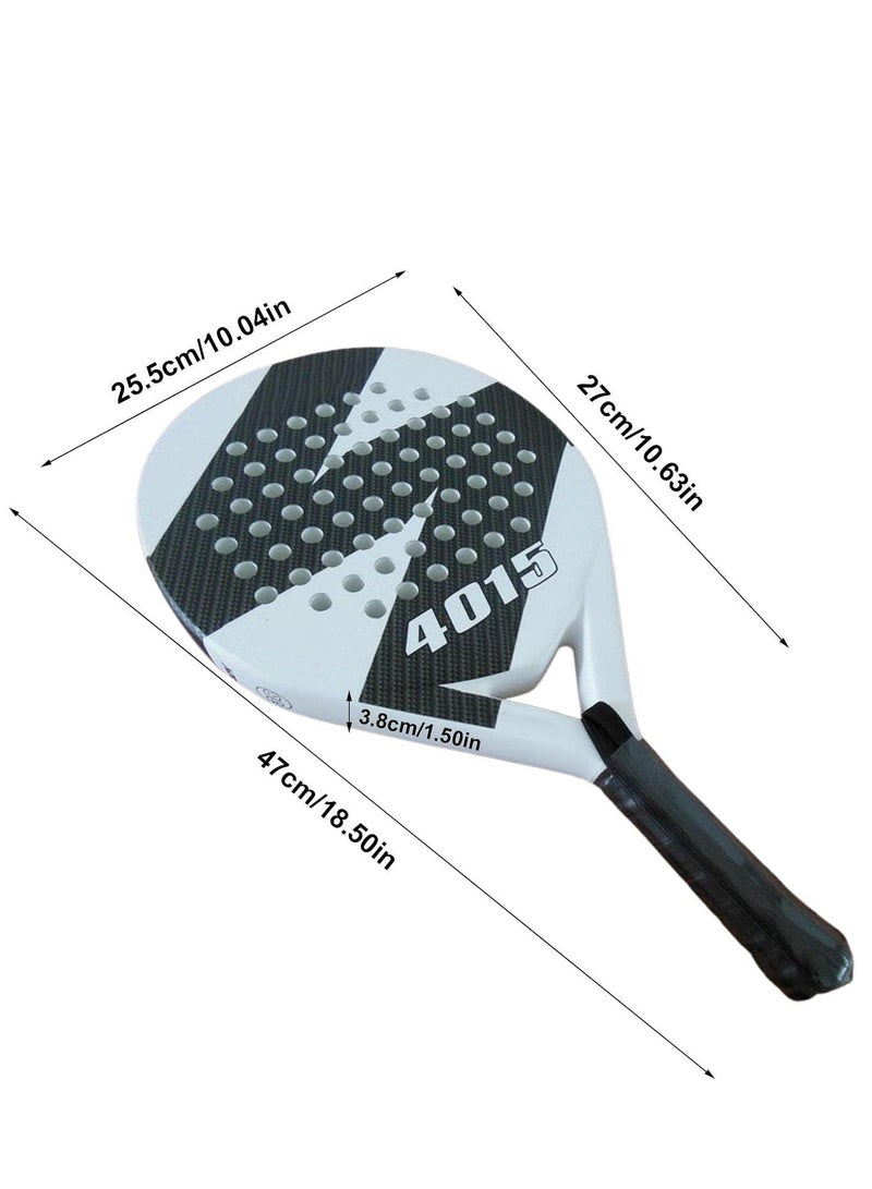 Axpeih Lightweight Padel Tennis Racket Pop Tennis Paddle Racquets Pro Fiberglass Carbon Fiber Paddle Racket with Cover Bag - Image 5