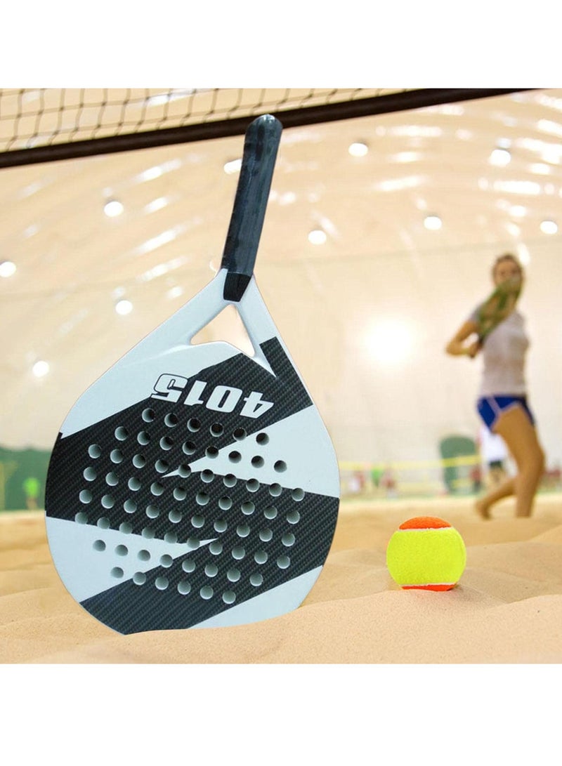 Axpeih Lightweight Padel Tennis Racket Pop Tennis Paddle Racquets Pro Fiberglass Carbon Fiber Paddle Racket with Cover Bag - Image 3